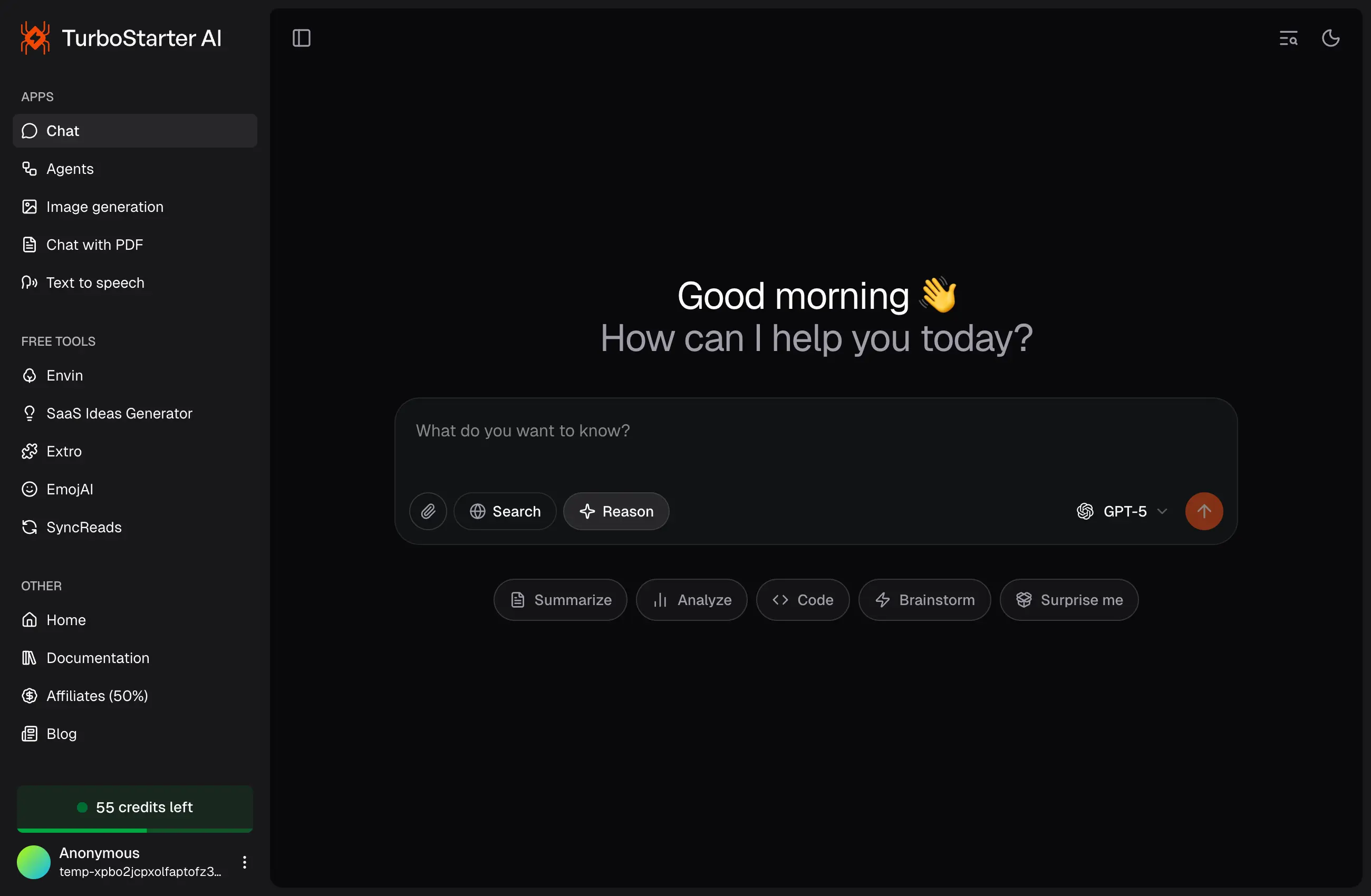 Template interface placeholder for the OMEGA design