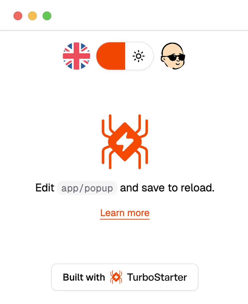 Template interface placeholder for the OMEGA design
